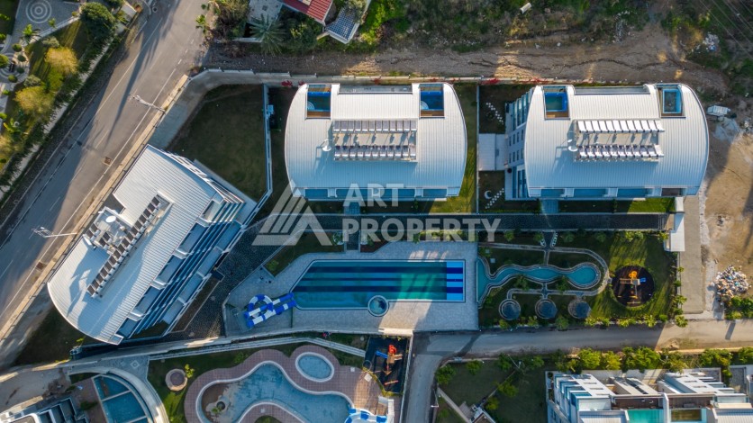 Двухкомнатная квартира 70 кв.м. в престижной резиденции, 300 м до моря. Каргыджак, Алания - Ракурс 4