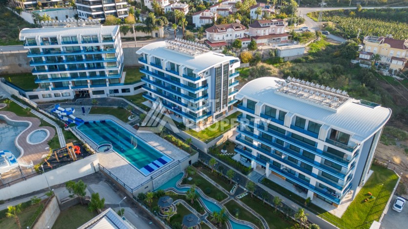 Двухкомнатная квартира 70 кв.м. в престижной резиденции, 300 м до моря. Каргыджак, Алания - Ракурс 18