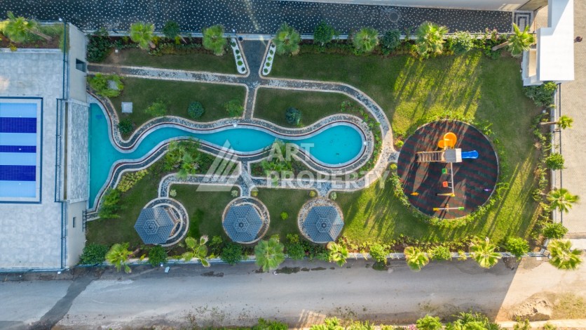 Двухкомнатная квартира 70 кв.м. в престижной резиденции, 300 м до моря. Каргыджак, Алания - Ракурс 19