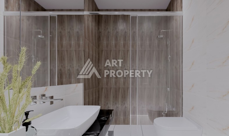 Квартира 1+1 в современной резиденции в Паялларе, 55 кв.м. - Ракурс 11