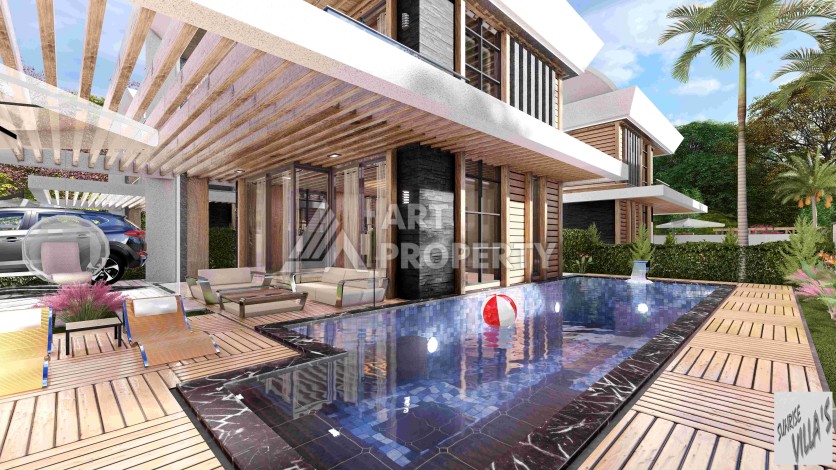 Элитная вилла 3+1 в 200 метрах от моря. Конаклы, Алания - Ракурс 10