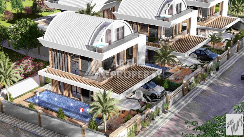 Элитная вилла 3+1 в 200 метрах от моря. Конаклы, Алания - Ракурс 18