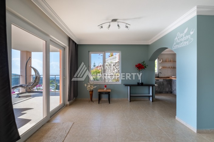 Двухуровневые апартаменты 3+1 с панорамным видом в Каргыджаке, 195 кв.м. - Ракурс 22