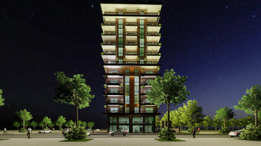 Новый проект высокого качества строительства по доступным ценам в районе Махмутлар, от 42м2 до 87 м2 - Ракурс 20