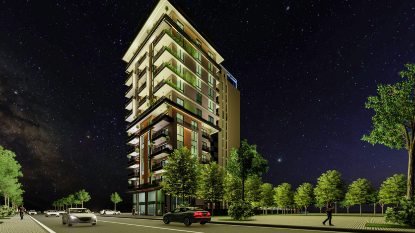 Новый проект высокого качества строительства по доступным ценам в районе Махмутлар, от 42м2 до 87 м2 - Ракурс 21