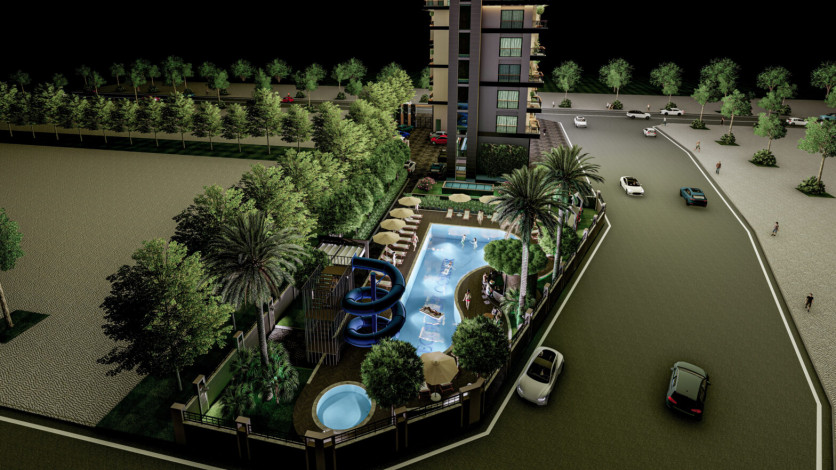 Новый проект высокого качества строительства по доступным ценам в районе Махмутлар, от 42м2 до 87 м2 - Ракурс 23