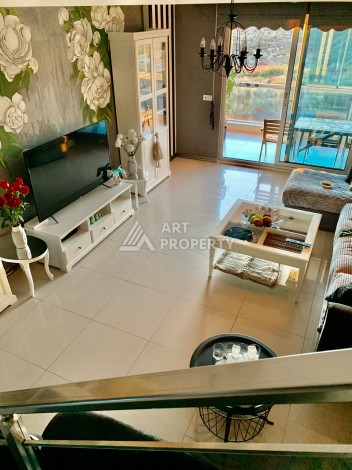 Дуплекс 2+1 с видом на море и крепость, 120 кв.м. Кестель, Алания - Ракурс 3