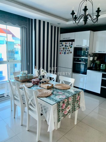 Дуплекс 2+1 с видом на море и крепость, 120 кв.м. Кестель, Алания - Ракурс 8