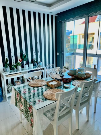 Дуплекс 2+1 с видом на море и крепость, 120 кв.м. Кестель, Алания - Ракурс 11