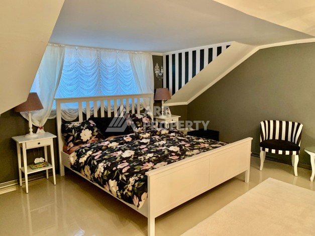 Дуплекс 2+1 с видом на море и крепость, 120 кв.м. Кестель, Алания - Ракурс 16