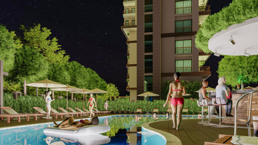 Новый проект высокого качества строительства по доступным ценам в районе Махмутлар, от 42м2 до 87 м2 - Ракурс 28