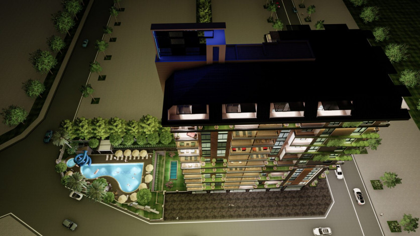 Новый проект высокого качества строительства по доступным ценам в районе Махмутлар, от 42м2 до 87 м2 - Ракурс 32