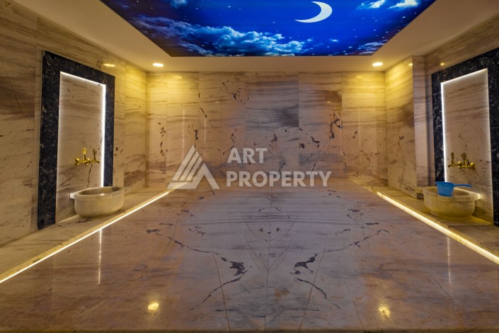 Стильная квартира 2+1 с видом на море, 100 кв.м. Каргыджак, Алания - Ракурс 7