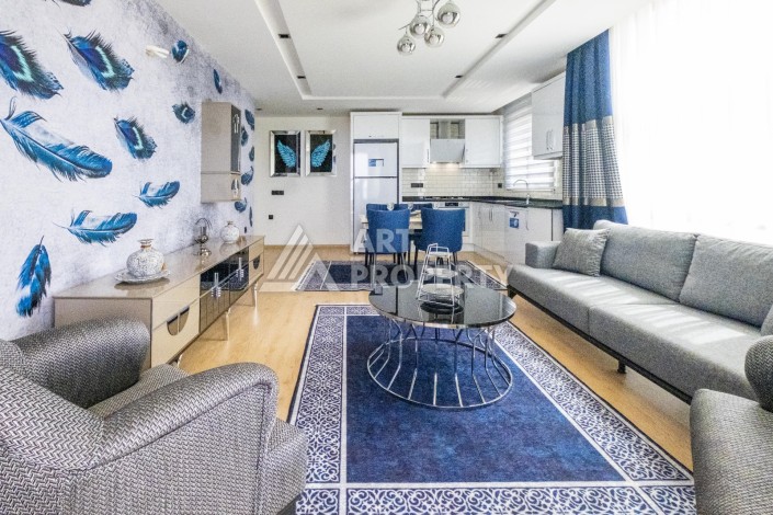 Стильная квартира 2+1 с видом на море, 100 кв.м. Каргыджак, Алания - Ракурс 14