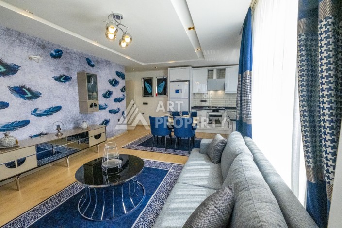 Стильная квартира 2+1 с видом на море, 100 кв.м. Каргыджак, Алания - Ракурс 15