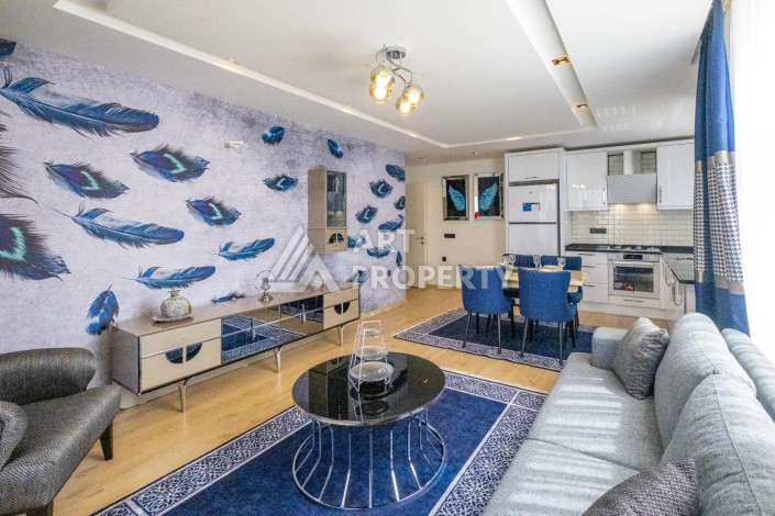 Стильная квартира 2+1 с видом на море, 100 кв.м. Каргыджак, Алания - Ракурс 16