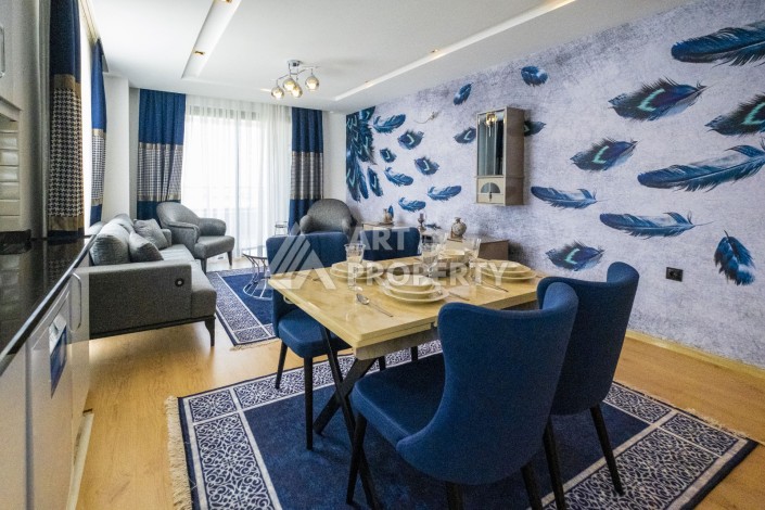 Стильная квартира 2+1 с видом на море, 100 кв.м. Каргыджак, Алания - Ракурс 17