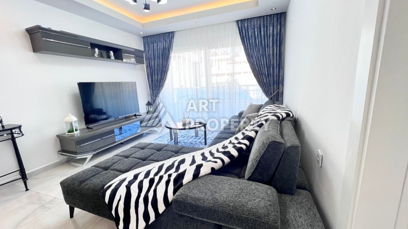 Меблированная квартира1+1 с большим балконом, 70 кв.м. Махмутлар, Алания - Ракурс 7