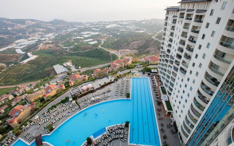 Двухуровневая квартира в масштабном комплексе отельного типа, Каргыджак, Алания, 100 м2 - Ракурс 12