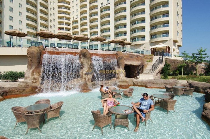 Двухуровневая квартира в масштабном комплексе отельного типа, Каргыджак, Алания, 100 м2 - Ракурс 21