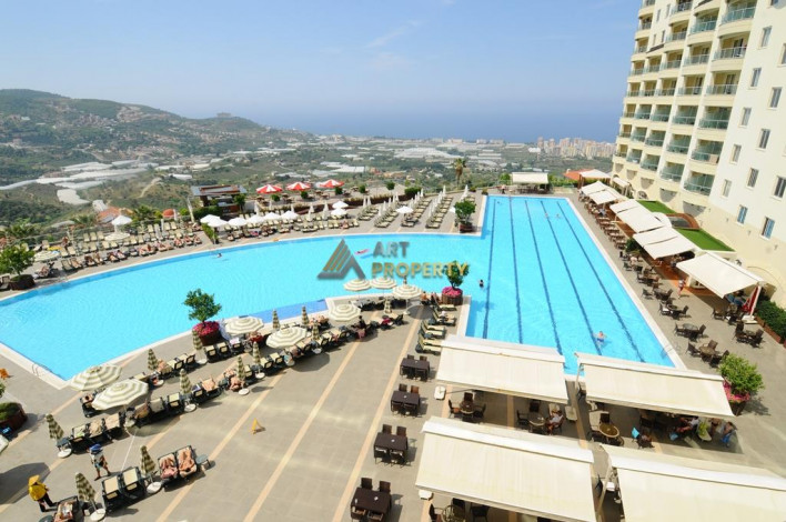 Двухуровневая квартира в масштабном комплексе отельного типа, Каргыджак, Алания, 100 м2 - Ракурс 25