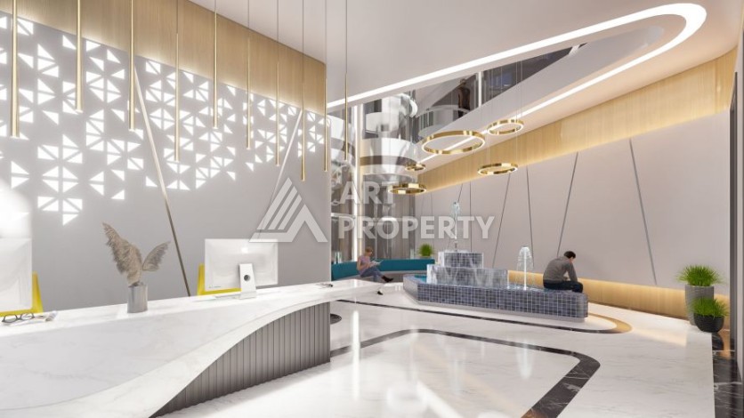 Стильная квартира 1+1 в элитном жилом комплексе в центре Махмутлара, 52 кв.м. - Ракурс 4