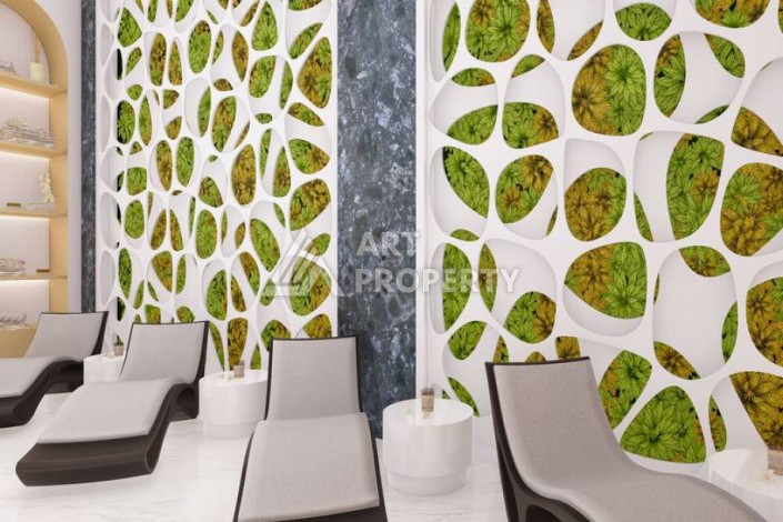 Стильная квартира 1+1 в элитном жилом комплексе в центре Махмутлара, 52 кв.м. - Ракурс 8