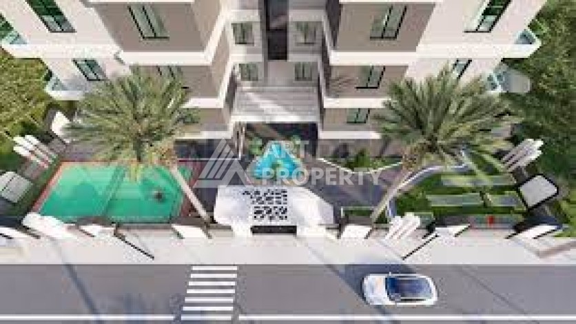 Стильная квартира 1+1 в элитном жилом комплексе в центре Махмутлара, 52 кв.м. - Ракурс 13