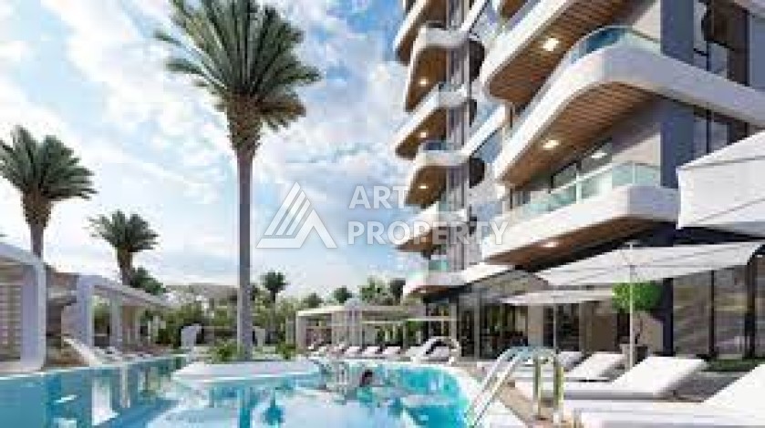 Стильная квартира 1+1 в элитном жилом комплексе в центре Махмутлара, 52 кв.м. - Ракурс 14