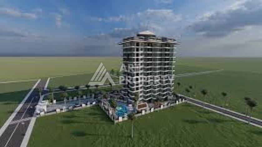 Стильная квартира 1+1 в элитном жилом комплексе в центре Махмутлара, 52 кв.м. - Ракурс 15