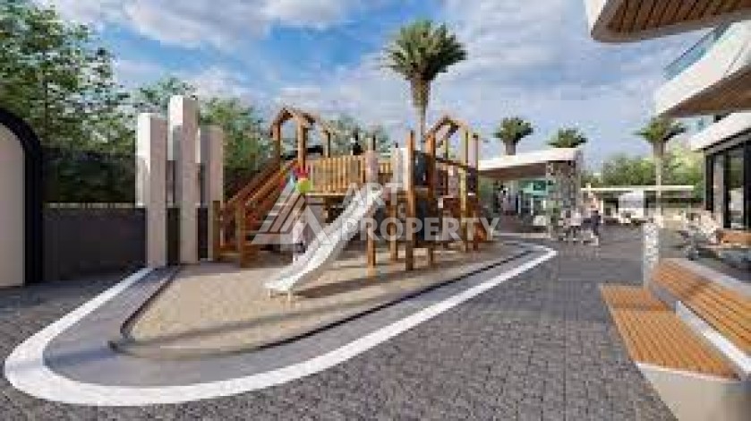 Стильная квартира 1+1 в элитном жилом комплексе в центре Махмутлара, 52 кв.м. - Ракурс 17