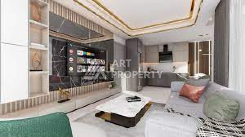 Стильная квартира 1+1 в элитном жилом комплексе в центре Махмутлара, 52 кв.м. - Ракурс 26