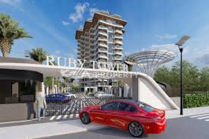 Стильная квартира 1+1 в элитном жилом комплексе в центре Махмутлара, 52 кв.м. - Ракурс 35