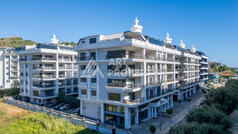 Меблированная квартира 2+1 в элитной резиденции, 110 кв.м. Каргыджак, Алания - Ракурс 2