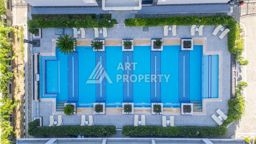 Меблированная квартира 2+1 в элитной резиденции, 110 кв.м. Каргыджак, Алания - Ракурс 3