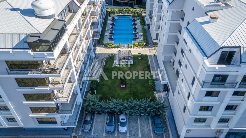 Меблированная квартира 2+1 в элитной резиденции, 110 кв.м. Каргыджак, Алания - Ракурс 4