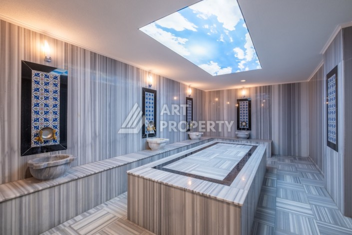 Меблированная квартира 2+1 в элитной резиденции, 110 кв.м. Каргыджак, Алания - Ракурс 9