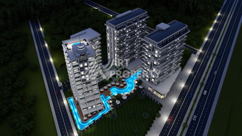 Престижные апартаменты 1+1 в районе Махмутлар, 60 кв.м. - Ракурс 4