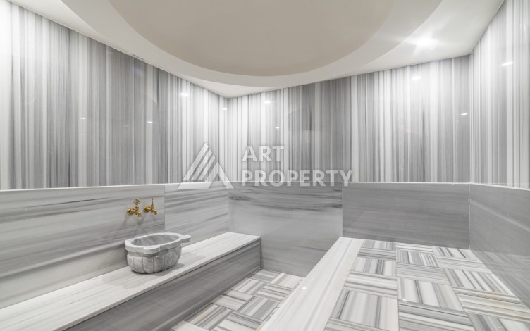 Квартира 1+1 в элитном ЖК, 55 кв.м. Центр, Алания - Ракурс 9