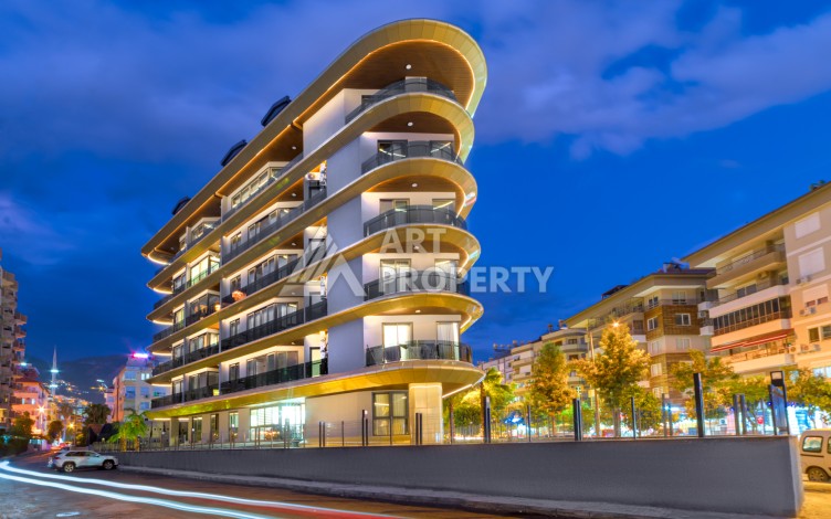 Квартира 1+1 в элитном ЖК, 55 кв.м. Центр, Алания - Ракурс 12