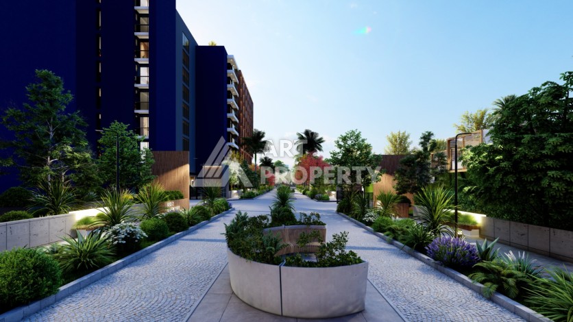 Старт строительства инвестиционного проекта с квартирами 0+1, 1+1, 2+1 в 520 метрах от моря. Томюк, Мерсин. - Ракурс 3