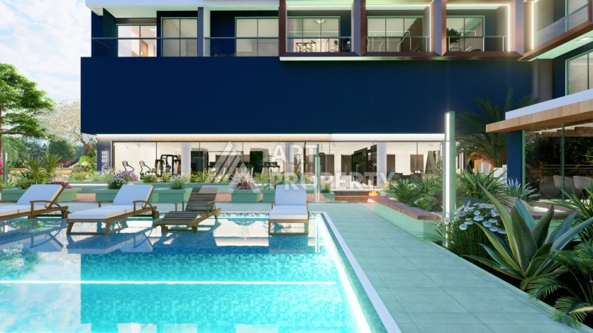 Старт строительства инвестиционного проекта с квартирами 0+1, 1+1, 2+1 в 520 метрах от моря. Томюк, Мерсин. - Ракурс 7