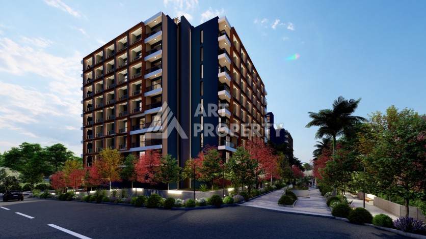 Старт строительства инвестиционного проекта с квартирами 0+1, 1+1, 2+1 в 520 метрах от моря. Томюк, Мерсин. - Ракурс 9