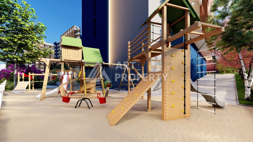 Старт строительства инвестиционного проекта с квартирами 0+1, 1+1, 2+1 в 520 метрах от моря. Томюк, Мерсин. - Ракурс 19