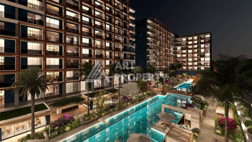 Старт строительства инвестиционного проекта с квартирами 0+1, 1+1, 2+1 в 520 метрах от моря. Томюк, Мерсин. - Ракурс 22