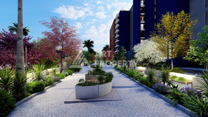 Старт строительства инвестиционного проекта с квартирами 0+1, 1+1, 2+1 в 520 метрах от моря. Томюк, Мерсин. - Ракурс 25