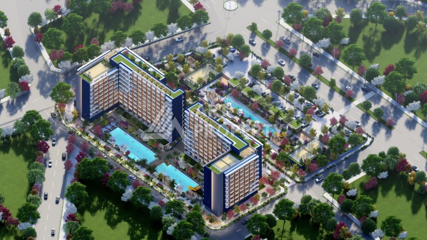 Старт строительства инвестиционного проекта с квартирами 0+1, 1+1, 2+1 в 520 метрах от моря. Томюк, Мерсин. - Ракурс 29