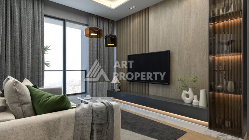 Старт строительства инвестиционного проекта с квартирами 0+1, 1+1, 2+1 в 520 метрах от моря. Томюк, Мерсин. - Ракурс 37