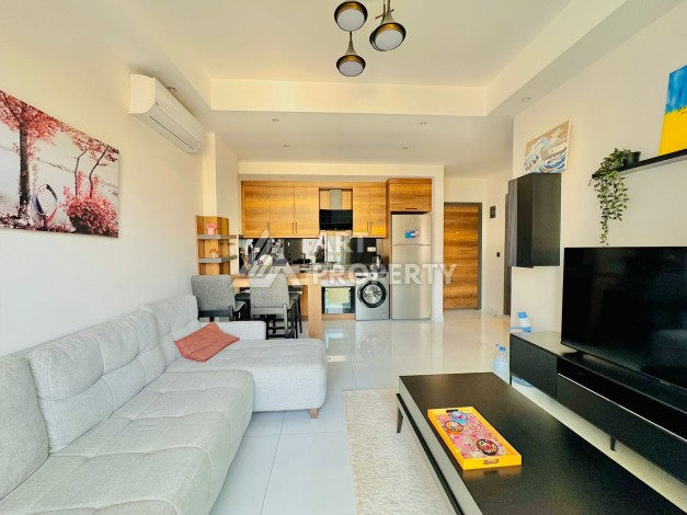 Квартира 1+1 в популярной резиденции, 55 кв.м. Махмутлар, Алания - Ракурс 6