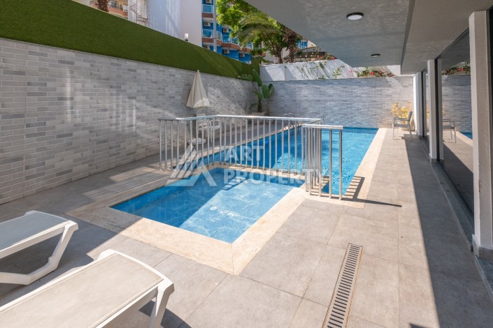 Уютная квартира 1+1 в 100 метрах от пляжа Клеопатры, 50 кв.м - Ракурс 11